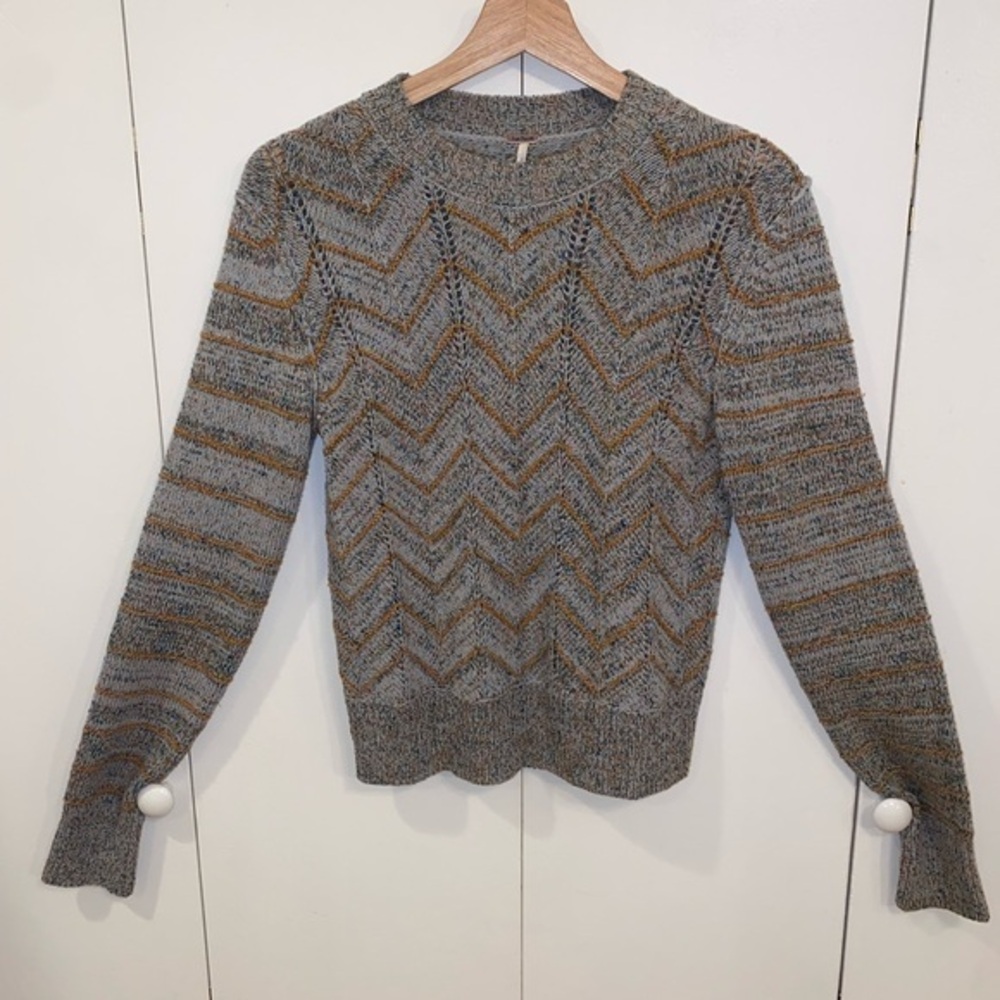 Free People Chevron Sweater
